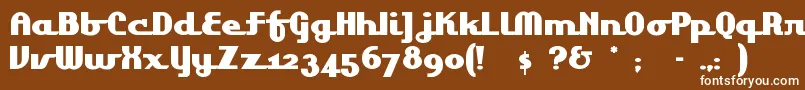 フォントLakeshoredrive – 茶色の背景に白い文字