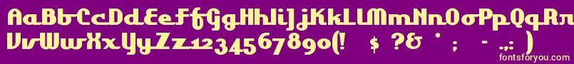 Lakeshoredrive Font – Yellow Fonts on Purple Background