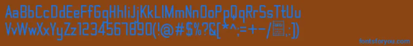 ThematicBoldDemo Font – Blue Fonts on Brown Background