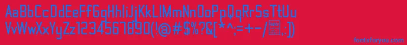 ThematicBoldDemo Font – Blue Fonts on Red Background