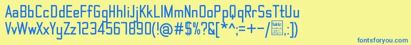 ThematicBoldDemo Font – Blue Fonts on Yellow Background