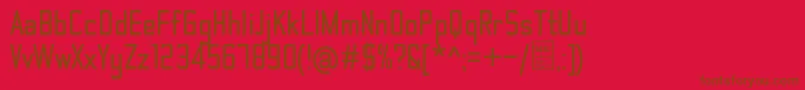 ThematicBoldDemo-Schriftart – Braune Schriften auf rotem Hintergrund