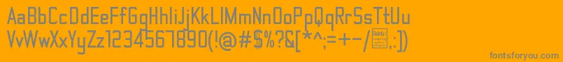 Шрифт ThematicBoldDemo – серые шрифты на оранжевом фоне