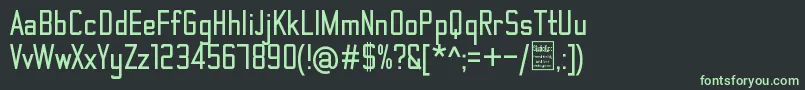 ThematicBoldDemo Font – Green Fonts on Black Background