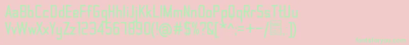 ThematicBoldDemo Font – Green Fonts on Pink Background