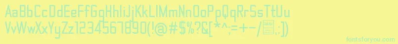 ThematicBoldDemo Font – Green Fonts on Yellow Background