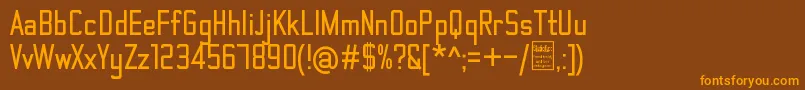 ThematicBoldDemo Font – Orange Fonts on Brown Background