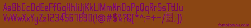 ThematicBoldDemo Font – Purple Fonts on Brown Background