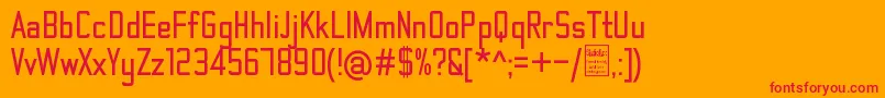 ThematicBoldDemo Font – Red Fonts on Orange Background