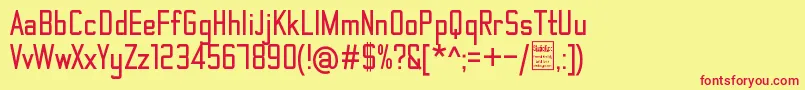 ThematicBoldDemo Font – Red Fonts on Yellow Background