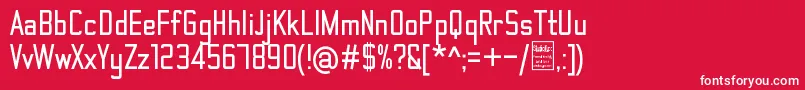 Fonte ThematicBoldDemo – fontes brancas em um fundo vermelho
