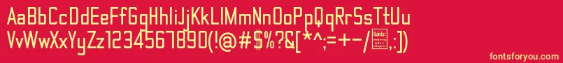 ThematicBoldDemo Font – Yellow Fonts on Red Background