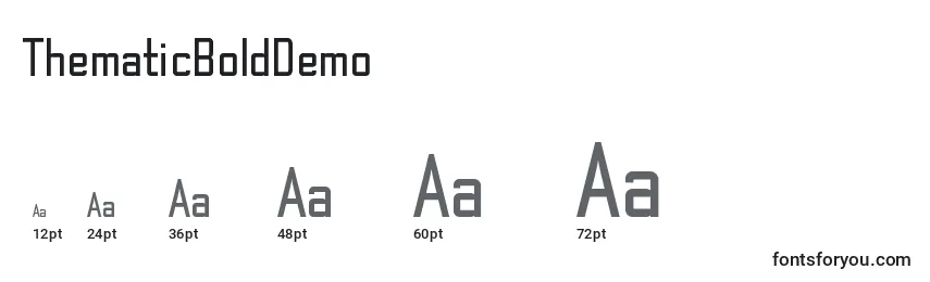 Размеры шрифта ThematicBoldDemo