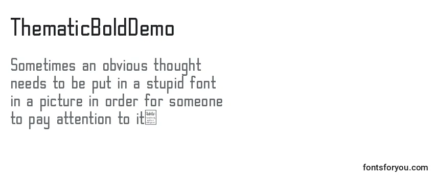 ThematicBoldDemo Font