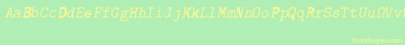 More about CmSlantedtypewriterRegular Font CmSlantedtypewriterRegular Font – Yellow Fonts on Green Background