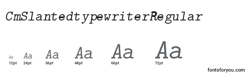 Размеры шрифта CmSlantedtypewriterRegular