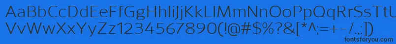 SavileRegular Font – Black Fonts on Blue Background