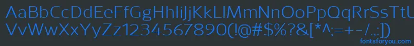 Шрифт SavileRegular – синие шрифты на чёрном фоне
