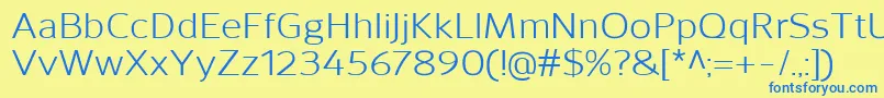 SavileRegular Font – Blue Fonts on Yellow Background