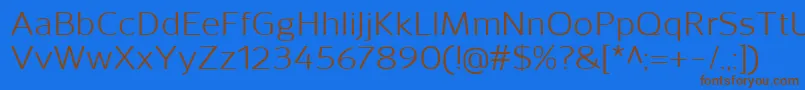 SavileRegular Font – Brown Fonts on Blue Background
