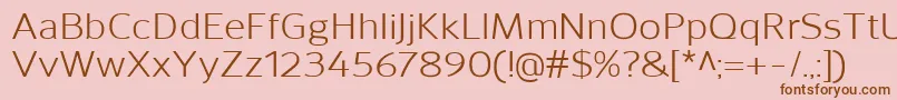 SavileRegular Font – Brown Fonts on Pink Background