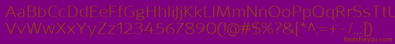 SavileRegular Font – Brown Fonts on Purple Background