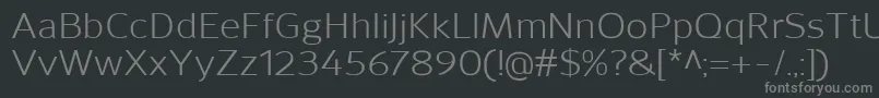 Czcionka SavileRegular – szare czcionki na czarnym tle