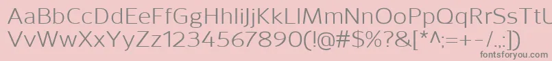 SavileRegular-Schriftart – Graue Schriften auf rosa Hintergrund