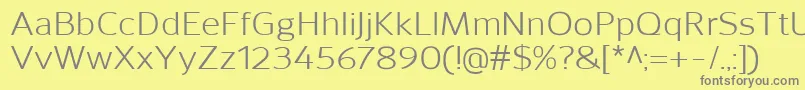 SavileRegular-Schriftart – Graue Schriften auf gelbem Hintergrund