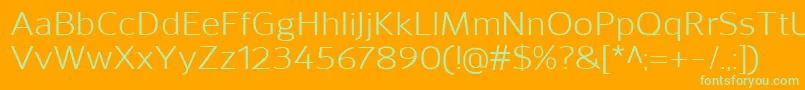 SavileRegular Font – Green Fonts on Orange Background