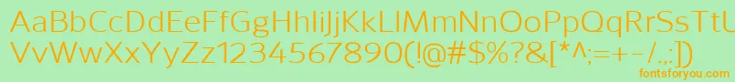 SavileRegular Font – Orange Fonts on Green Background