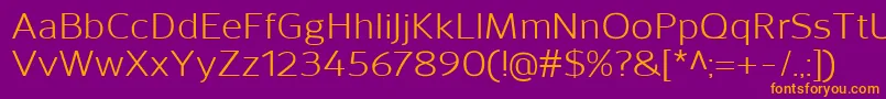 SavileRegular Font – Orange Fonts on Purple Background