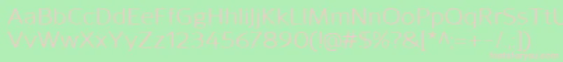 フォントSavileRegular – 緑の背景にピンクのフォント