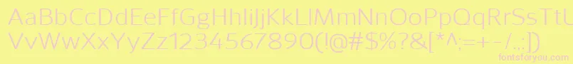 フォントSavileRegular – ピンクのフォント、黄色の背景