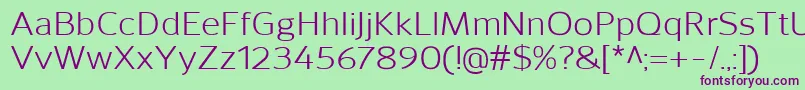 SavileRegular Font – Purple Fonts on Green Background