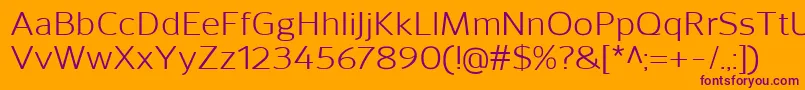 SavileRegular Font – Purple Fonts on Orange Background