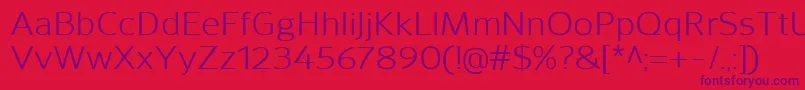 SavileRegular Font – Purple Fonts on Red Background