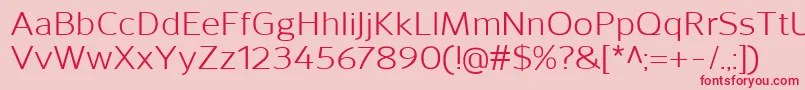 SavileRegular Font – Red Fonts on Pink Background