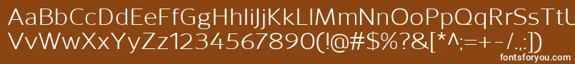 SavileRegular Font – White Fonts on Brown Background