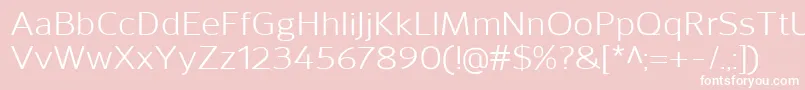 フォントSavileRegular – ピンクの背景に白い文字