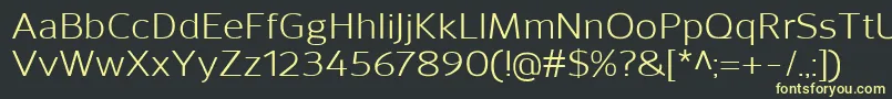 フォントSavileRegular – 黒い背景に黄色の文字
