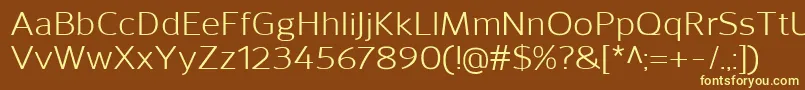 SavileRegular Font – Yellow Fonts on Brown Background