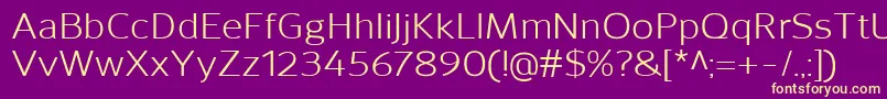 SavileRegular Font – Yellow Fonts on Purple Background