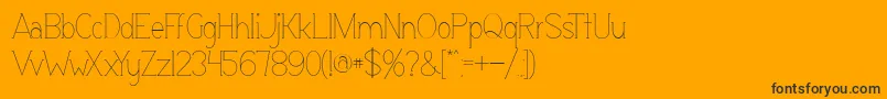 Espacio Font – Black Fonts on Orange Background