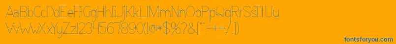 Espacio Font – Blue Fonts on Orange Background