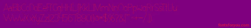 Espacio Font – Red Fonts on Purple Background