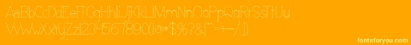 Espacio Font – Yellow Fonts on Orange Background
