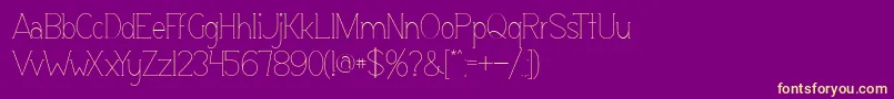 Espacio Font – Yellow Fonts on Purple Background