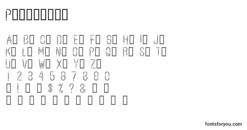Pencilled-fontti – aakkoset, numerot, erikoismerkit