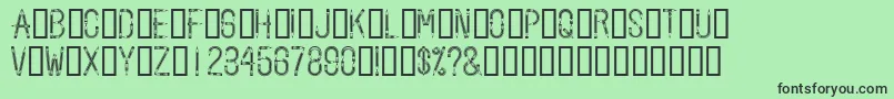 Pencilled Font – Black Fonts on Green Background